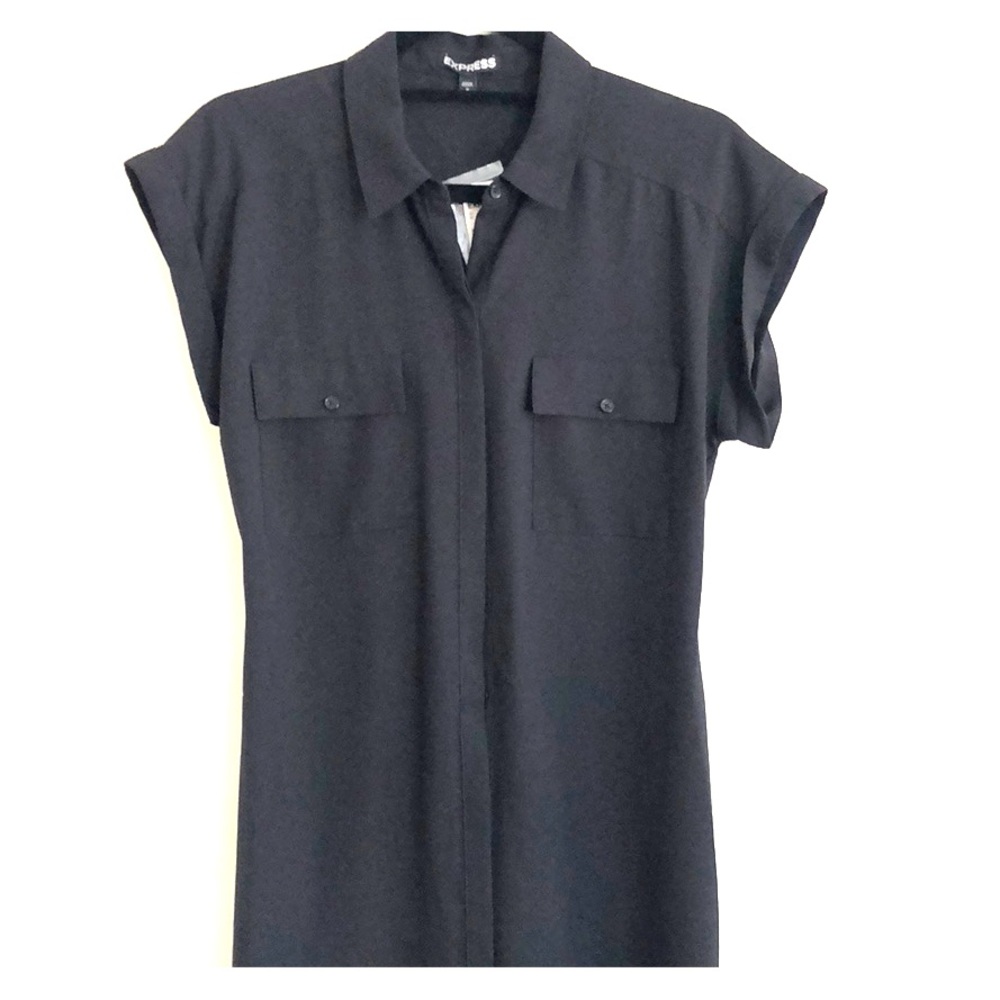 Express Black Shirt Dress